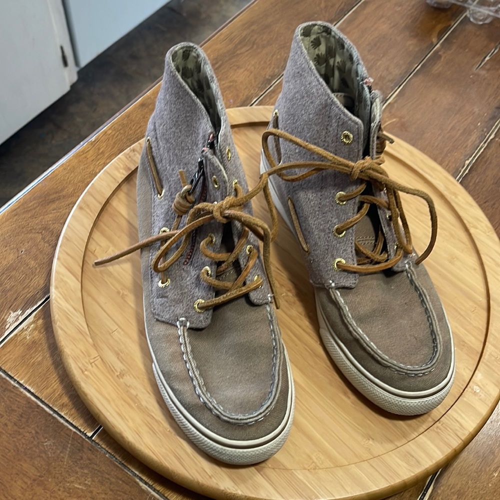 Sperry Top-Sider Women's Betty Chukka Boots Size 7.5 M Lace Up, Side Zip
